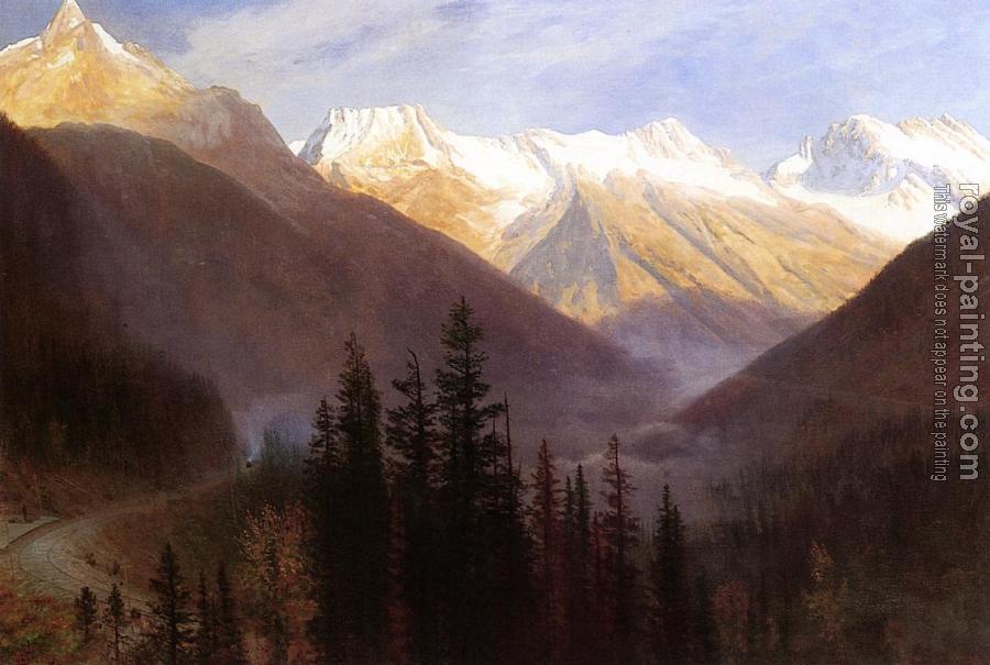Albert Bierstadt : Sunrise at Glacier Station Albert Bierstadt : Sunrise at Glacier Station